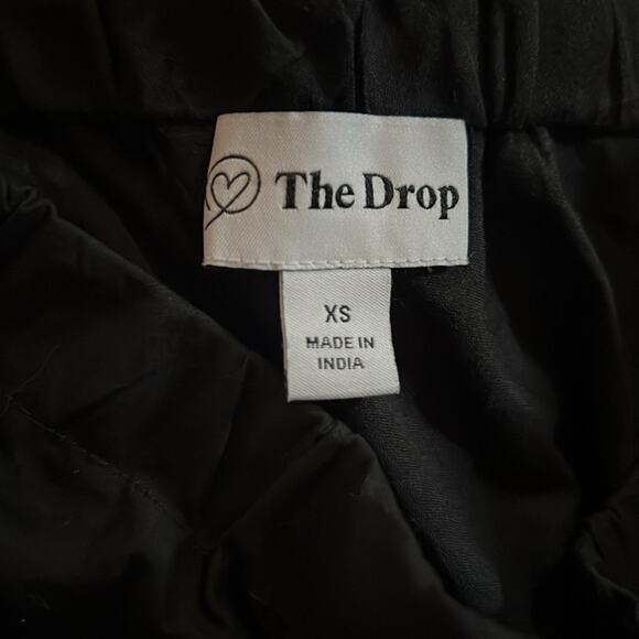 The Drop Dress with Pockets Womens XS Black Cotton One Shoulder Tiered Cut Out - Picture 6 of 7